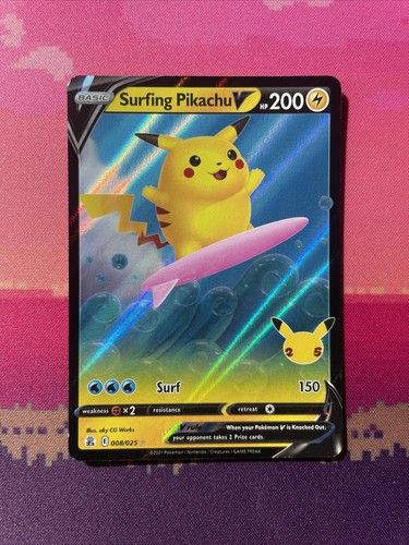 Pokemon card surfing pikachu - pokemon,