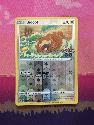 Pokemon card bidoof - bidoof,