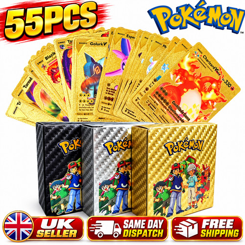 55pcs pokemon card foil gold - 55pcs,