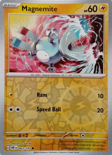 063 197 magnemite reverse holo - 063/197,