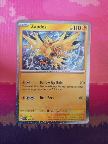 Pokemon card zapdos black - black, star