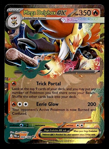 Mega delphox pitch black - ex,