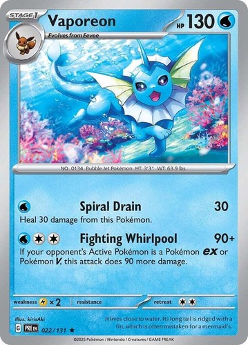 Vaporeon 022 131 sv - 022/131,