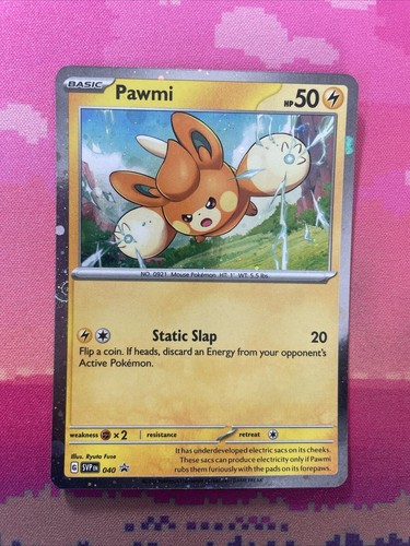 Pokemon card pawmi black star - card,