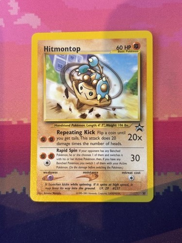 Pokemon card hitmontop - hitmontop, black