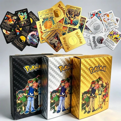 55pcs pokemon card foil gold - card,