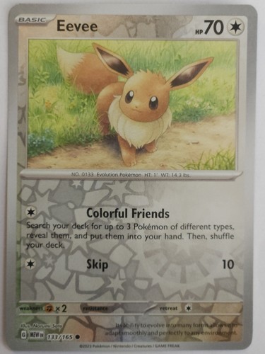 Eevee 133 165 - (reverse, foil)