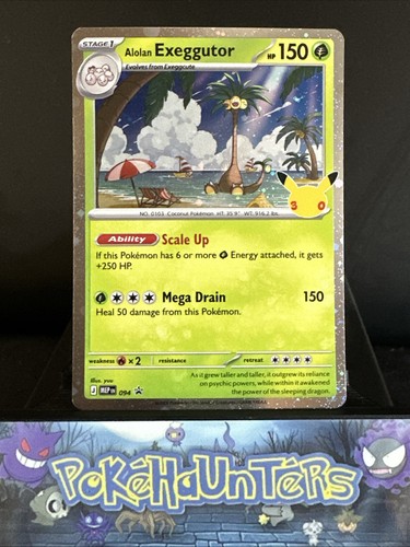 Pokemon card alolan exeggutor - card,