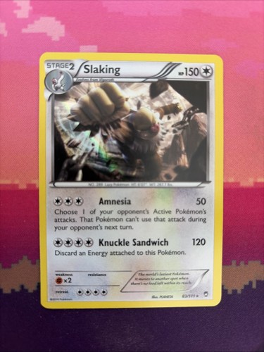 Pokemon card slaking - slaking, furious